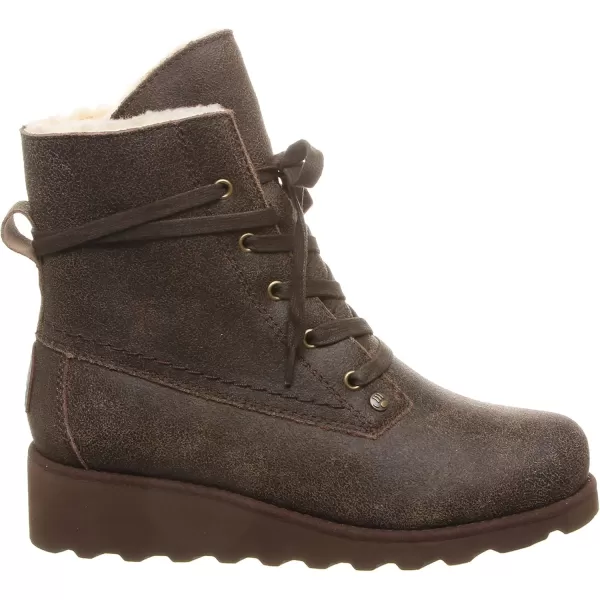 imageBEARPAW Womens Krista Multiple Colors  Womens Boot Classic Suede  Womens Slip On Boot  Comfortable Winter BootBrown Chestnut Distressed 221
