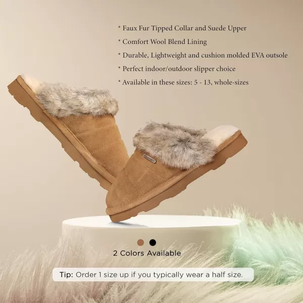imageBEARPAW Womens Loki Style Quilted Slippers  3053W Jordyn  Cozy IndoorOutdoor House ShoeHickory