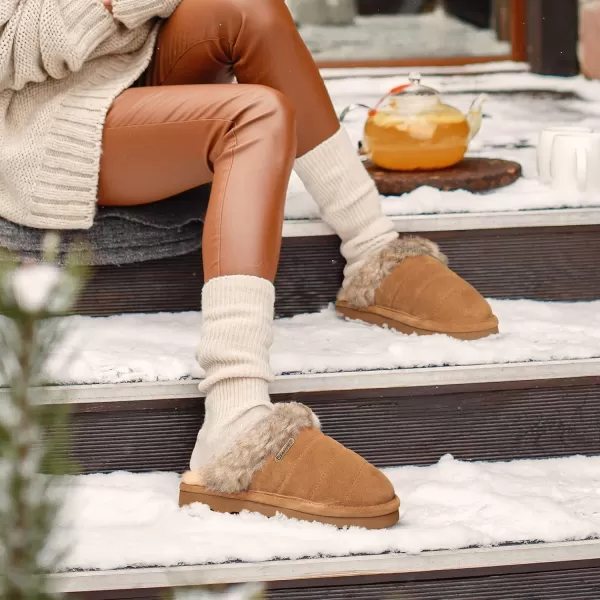 imageBEARPAW Womens Loki Style Quilted Slippers  3053W Jordyn  Cozy IndoorOutdoor House ShoeIced Coffee