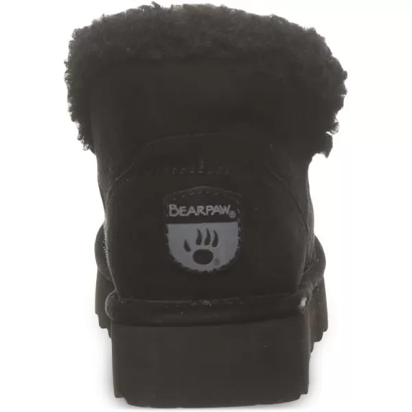 imageBEARPAW Womens Maeve Platform Lo  Womens Boot Classic Suede  Womens Slip On Boot  Comfortable Winter BootBlack Ii