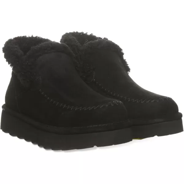imageBEARPAW Womens Maeve Platform Lo  Womens Boot Classic Suede  Womens Slip On Boot  Comfortable Winter BootBlack Ii