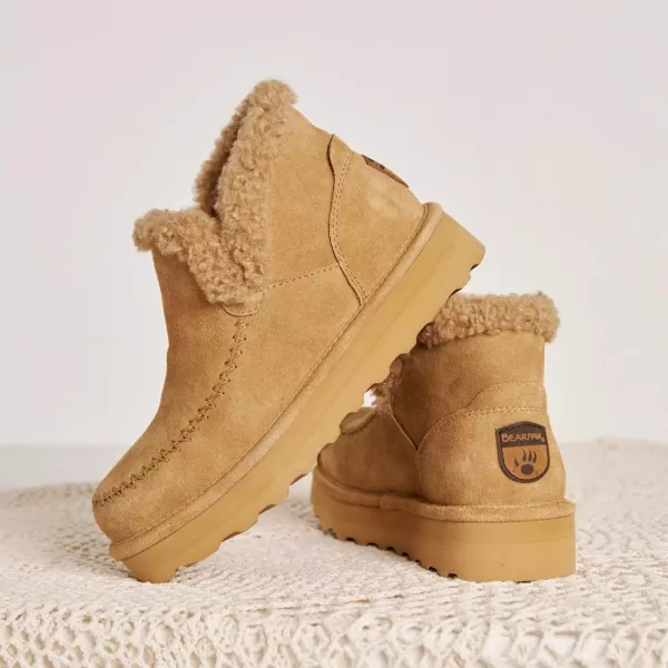 imageBEARPAW Womens Maeve Platform Lo  Womens Boot Classic Suede  Womens Slip On Boot  Comfortable Winter BootIced Coffee Solid