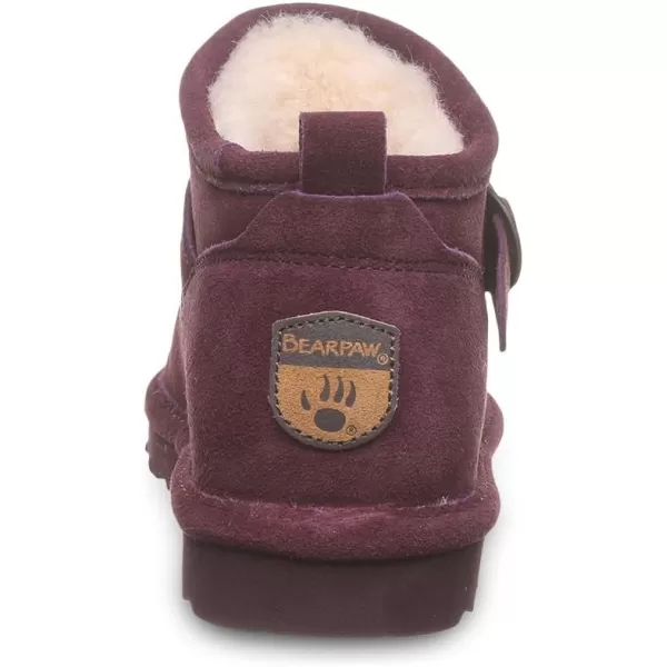 imageBEARPAW Womens Petite Boot Multiple Colors  Womens Ankle Boot  Womens Slip On Boot  Comfortable Winter BootEggplant