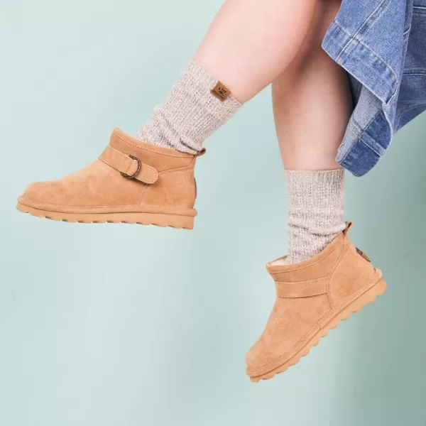 imageBEARPAW Womens Petite Boot Multiple Colors  Womens Ankle Boot  Womens Slip On Boot  Comfortable Winter BootIced Coffee