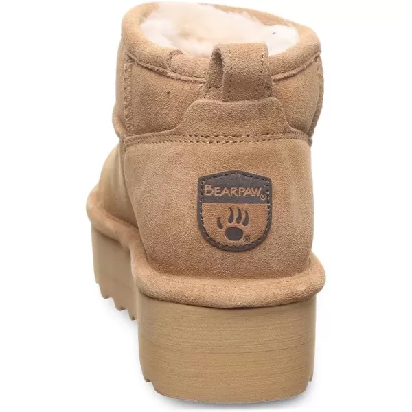 imageBEARPAW Womens Retro Shorty Boot  Womens Ankle Boot  Comfortable Winter BootIced Coffee Solid
