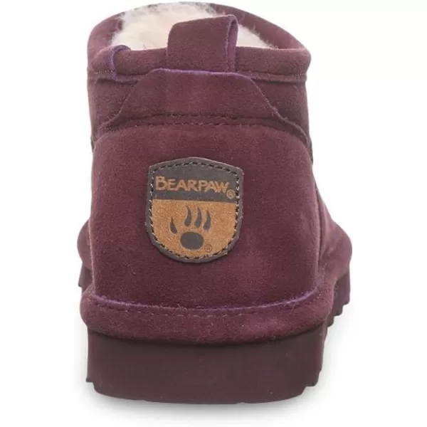 imageBEARPAW Womens Super Shorty Boot  Womens Ankle Boot  Womens Slip On Boot  Comfortable Winter Boot  Multiple Colors ampamp SizesEggplant