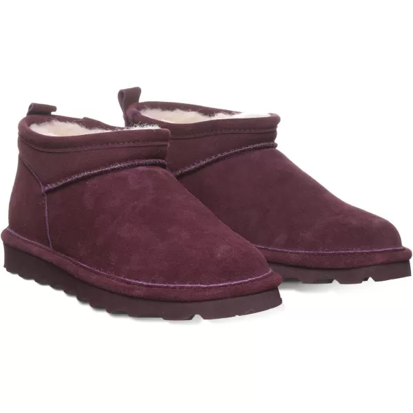 imageBEARPAW Womens Super Shorty Boot  Womens Ankle Boot  Womens Slip On Boot  Comfortable Winter Boot  Multiple Colors ampamp SizesEggplant