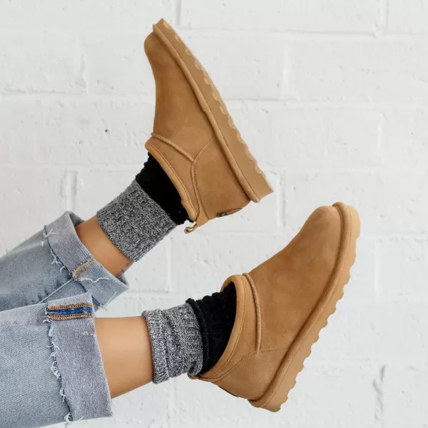 imageBEARPAW Womens Super Shorty Boot  Womens Ankle Boot  Womens Slip On Boot  Comfortable Winter Boot  Multiple Colors ampamp SizesIced Coffee