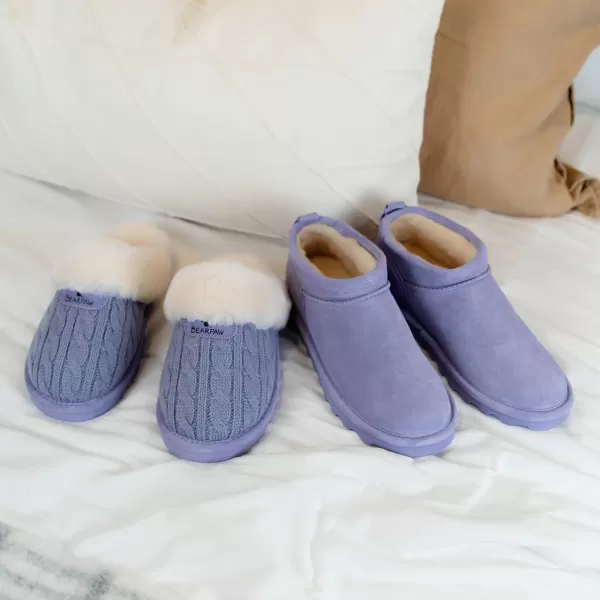 imageBEARPAW Womens Super Shorty Boot  Womens Ankle Boot  Womens Slip On Boot  Comfortable Winter Boot  Multiple Colors ampamp SizesPersian Violet