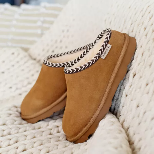 imageBEARPAW Womens Tabitha Slipper  Womens Slipper  Womens Shoe  Comfortable ampamp Lightweight  Multiple Colors ampamp SizesHickory