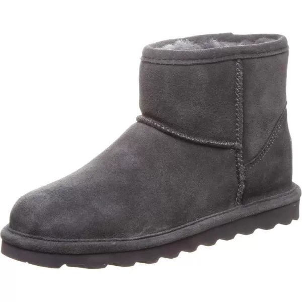 imageBEARPAW Womens Alyssa Multiple Colors  Womens Ankle Boot  Womens Slip On Boot  Comfortable Winter BootCharcoal