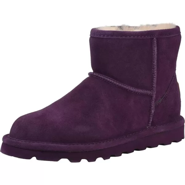 imageBEARPAW Womens Alyssa Multiple Colors  Womens Ankle Boot  Womens Slip On Boot  Comfortable Winter BootPlum