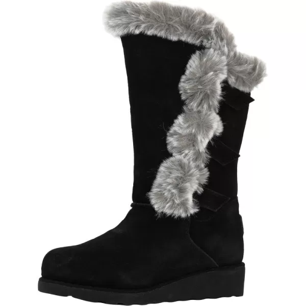 imageBEARPAW Womens Genevieve Multiple Colors  Womens Boot Classic Suede  Womens Slip On Boot  Comfortable Winter BootBlackGrey