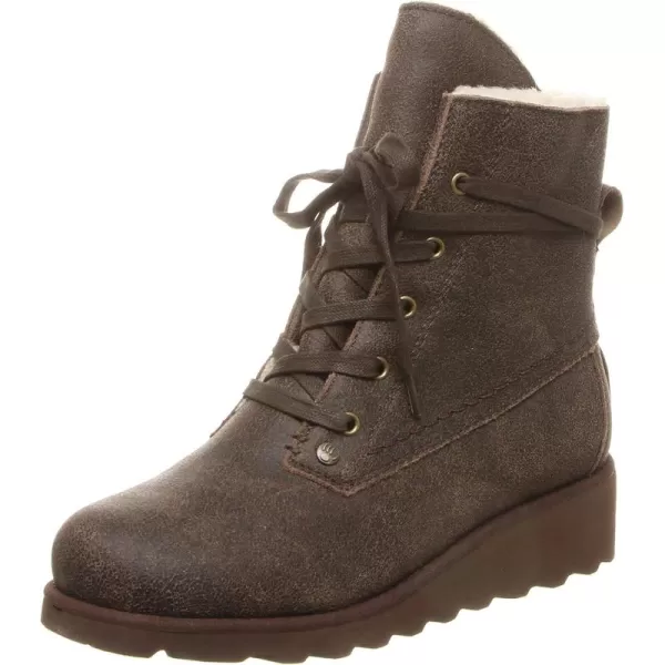 imageBEARPAW Womens Krista Multiple Colors  Womens Boot Classic Suede  Womens Slip On Boot  Comfortable Winter BootBrown Chestnut Distressed 221