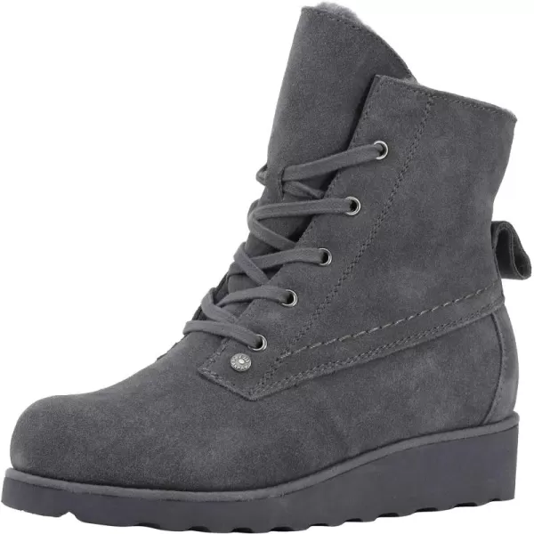 imageBEARPAW Womens Krista Multiple Colors  Womens Boot Classic Suede  Womens Slip On Boot  Comfortable Winter BootCharcoal