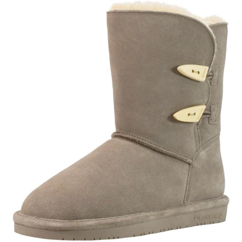 imageBEARPAW Womens Abigail Multiple Colors  Womens Fashion Boot  Womens Slip On Boot  Comfortable Winter BootMushroom