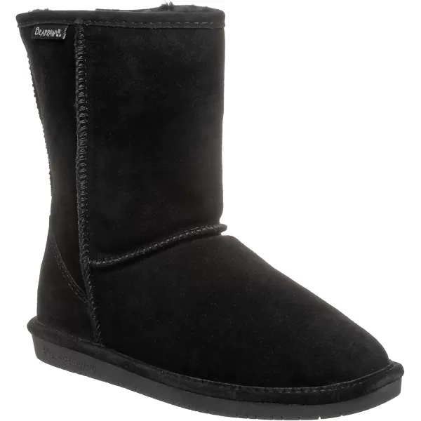 imageBEARPAW Emma Short Womens Classic Winter Slip On Boots Lightweight Suede Boots Multiple ColorsBlack