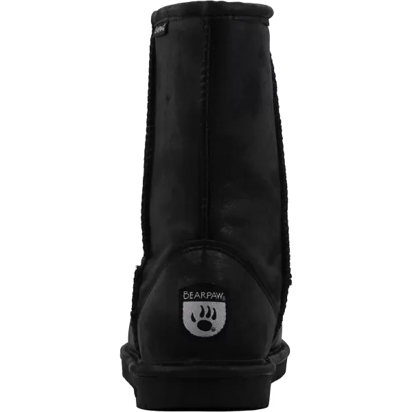 imageBEARPAW Emma Short Womens Classic Winter Slip On Boots Lightweight Suede Boots Multiple ColorsBlack Smooth