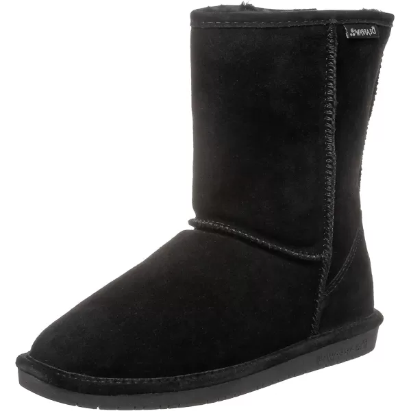 imageBEARPAW Emma Short Womens Classic Winter Slip On Boots Lightweight Suede Boots Multiple ColorsBlack Suede