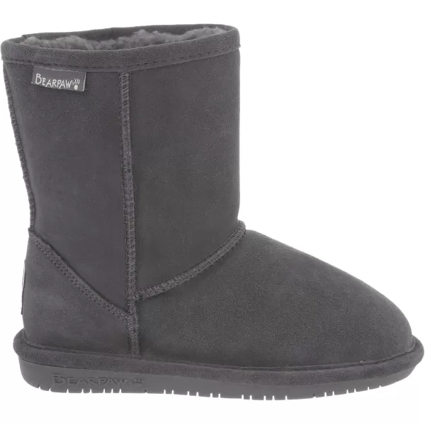 imageBEARPAW Emma Short Womens Classic Winter Slip On Boots Lightweight Suede Boots Multiple ColorsCharcoal
