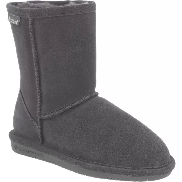 imageBEARPAW Emma Short Womens Classic Winter Slip On Boots Lightweight Suede Boots Multiple ColorsCharcoal