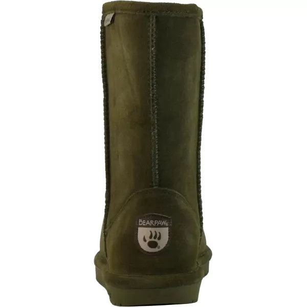 imageBEARPAW Emma Short Womens Classic Winter Slip On Boots Lightweight Suede Boots Multiple ColorsDark Olive
