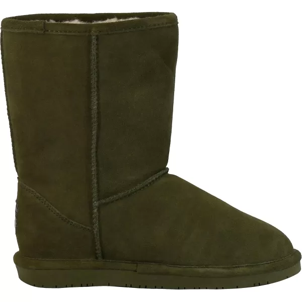 imageBEARPAW Emma Short Womens Classic Winter Slip On Boots Lightweight Suede Boots Multiple ColorsDark Olive