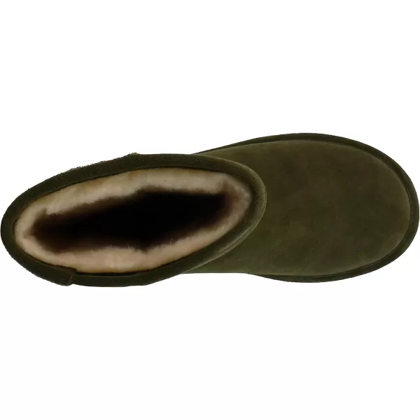 imageBEARPAW Emma Short Womens Classic Winter Slip On Boots Lightweight Suede Boots Multiple ColorsDark Olive