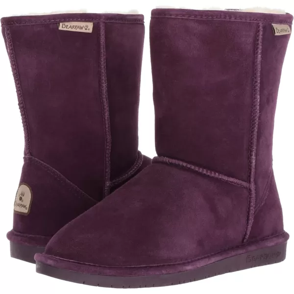 imageBEARPAW Emma Short Womens Classic Winter Slip On Boots Lightweight Suede Boots Multiple ColorsPlum