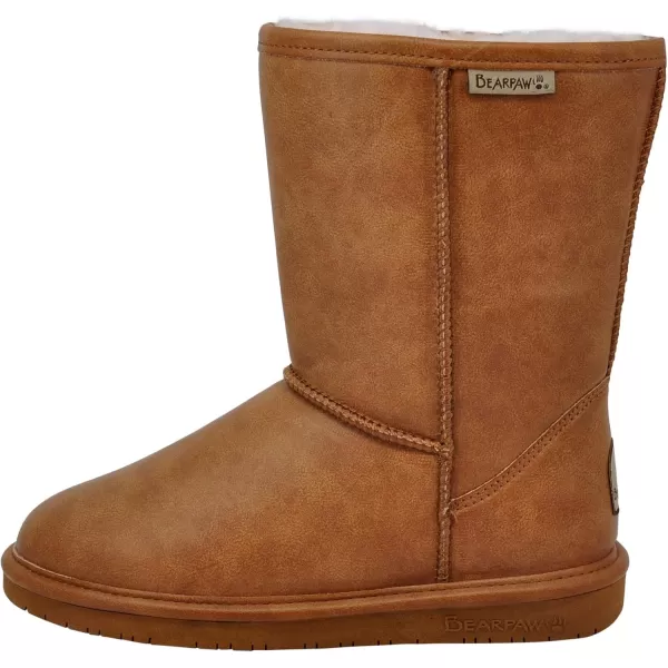 imageBEARPAW Emma Short Womens Classic Winter Slip On Boots Lightweight Suede Boots Multiple ColorsTan Smooth