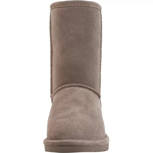 imageBEARPAW Emma Short Womens Classic Winter Slip On Boots Lightweight Suede Boots Multiple ColorsTaupe
