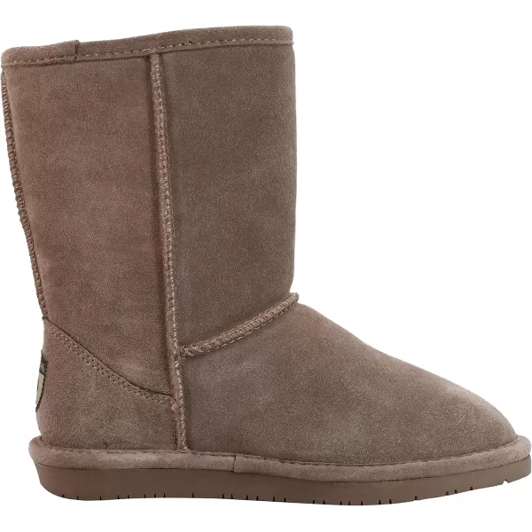 imageBEARPAW Emma Short Womens Classic Winter Slip On Boots Lightweight Suede Boots Multiple ColorsTaupe