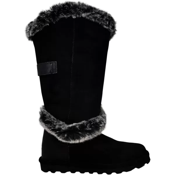 imageBEARPAW Womens Sheilah Tall Multiple Colors  Womens Boot Classic Suede  Womens Slip On Boot  Comfortable Winter BootBlack Ii