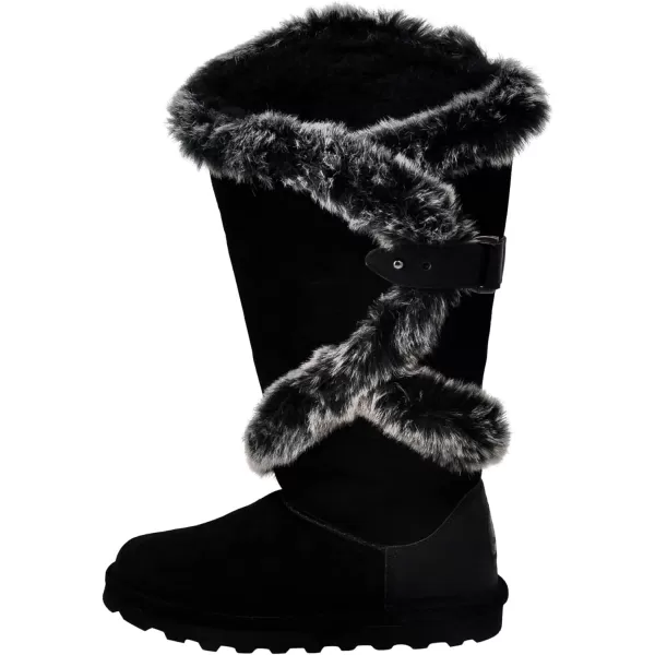 imageBEARPAW Womens Sheilah Tall Multiple Colors  Womens Boot Classic Suede  Womens Slip On Boot  Comfortable Winter BootBlack Ii