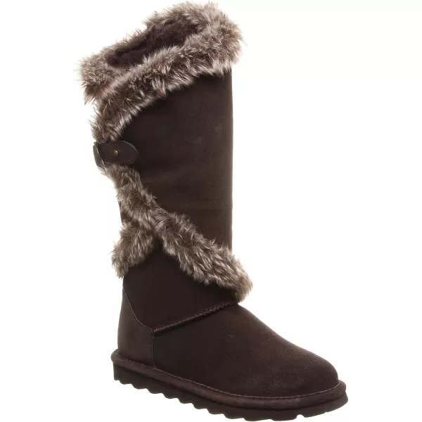 imageBEARPAW Womens Sheilah Tall Multiple Colors  Womens Boot Classic Suede  Womens Slip On Boot  Comfortable Winter BootChocolate