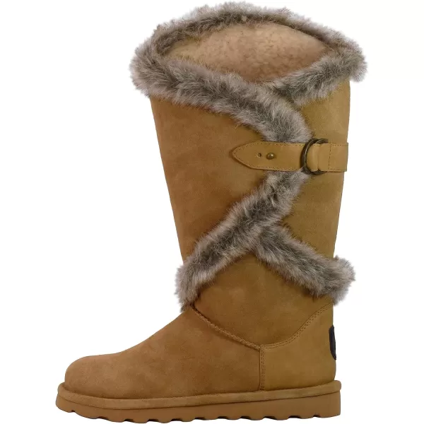 imageBEARPAW Womens Sheilah Tall Multiple Colors  Womens Boot Classic Suede  Womens Slip On Boot  Comfortable Winter BootIced Coffee