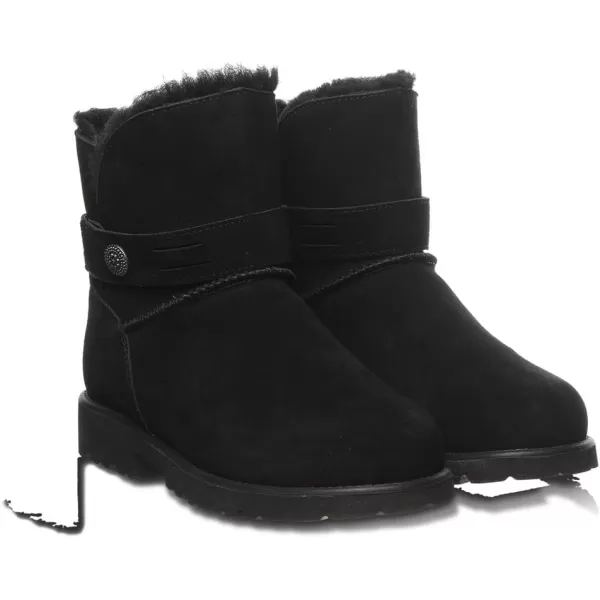 imageBEARPAW Womens Wellston Multiple Colors  Womens Boot Suede  Womens Slip On Boot  Comfortable Winter BootBlack