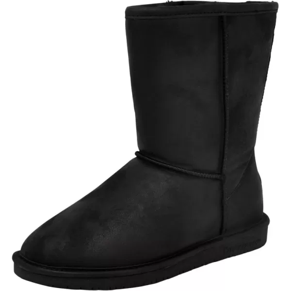 imageBEARPAW Emma Short Womens Classic Winter Slip On Boots Lightweight Suede Boots Multiple ColorsBlack Ii