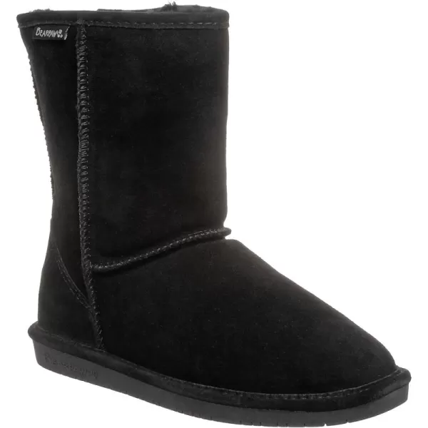 imageBEARPAW Emma Short Womens Classic Winter Slip On Boots Lightweight Suede Boots Multiple ColorsBlack Suede