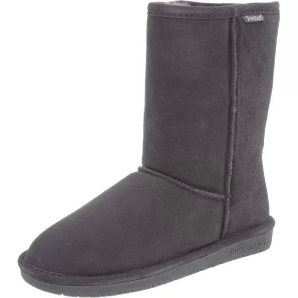 imageBEARPAW Emma Short Womens Classic Winter Slip On Boots Lightweight Suede Boots Multiple ColorsCharcoal