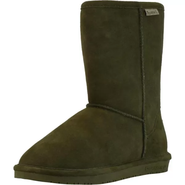 imageBEARPAW Emma Short Womens Classic Winter Slip On Boots Lightweight Suede Boots Multiple ColorsDark Olive