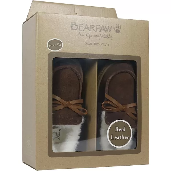 imageBEARPAW Baby Boy Walker Boots Faux Fur Hard Bottom Baby Shoes  Hook ampamp Loop Strap Rubber Sole Infant Walking ShoesBrown 1