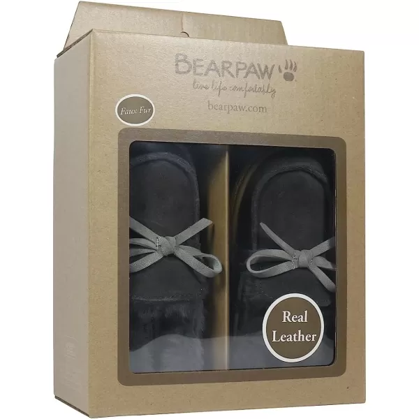 imageBEARPAW Baby Boy Walker Boots Faux Fur Hard Bottom Baby Shoes  Hook ampamp Loop Strap Rubber Sole Infant Walking ShoesGray 1