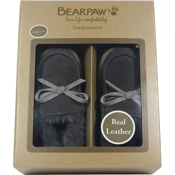 imageBEARPAW Baby Boy Walker Boots Faux Fur Hard Bottom Baby Shoes  Hook ampamp Loop Strap Rubber Sole Infant Walking ShoesGray 1