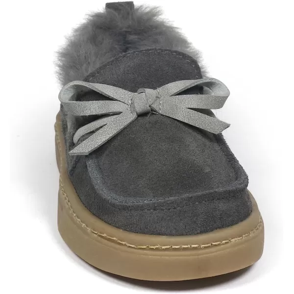 imageBEARPAW Baby Boy Walker Boots Faux Fur Hard Bottom Baby Shoes  Hook ampamp Loop Strap Rubber Sole Infant Walking ShoesGray 1