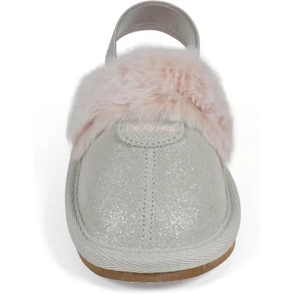 imageBEARPAW Baby Rebecca Suede Slipper Comfortable Suede Slip On for Indoor and Outdoor with Sheepskin Lining Hard Sole Slippers with Straps for Infants