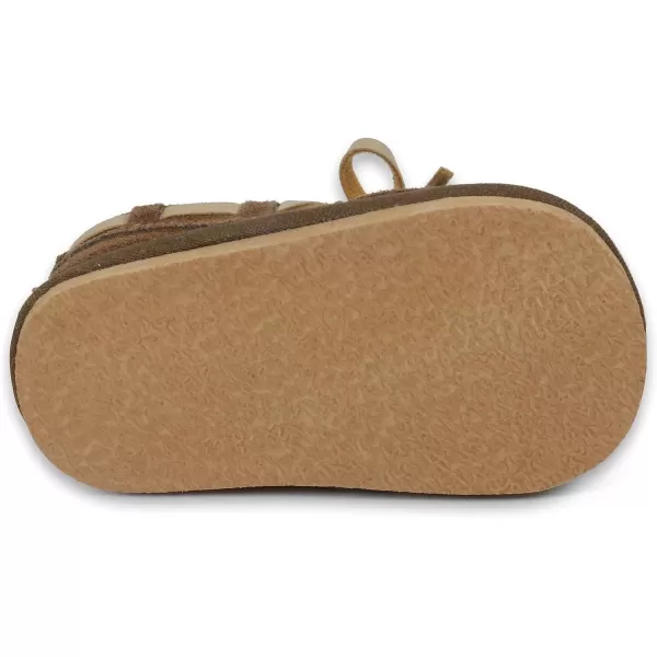 imageBEARPAW Baby Suede Slippers with Faux Fur Lining Comfortable Suede Slip On for Indoor and OutdoorBrown Austin