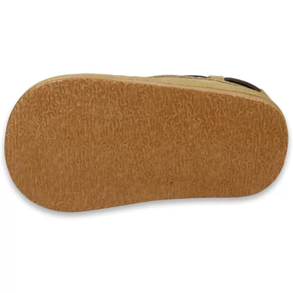 imageBEARPAW Baby Suede Slippers with Faux Fur Lining Comfortable Suede Slip On for Indoor and OutdoorChestnut Austin