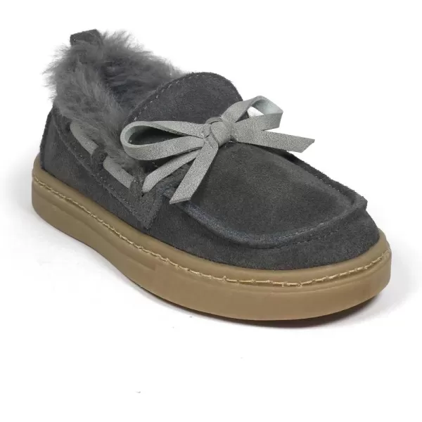 imageBEARPAW Baby Boy Walker Boots Faux Fur Hard Bottom Baby Shoes  Hook ampamp Loop Strap Rubber Sole Infant Walking ShoesGray 1