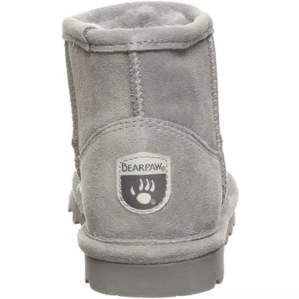 imageBEARPAW Alyssa Youth Multiple Colors  Womens Ankle Boot  Womens Slip On Boot  Comfortable Winter BootGray Fog